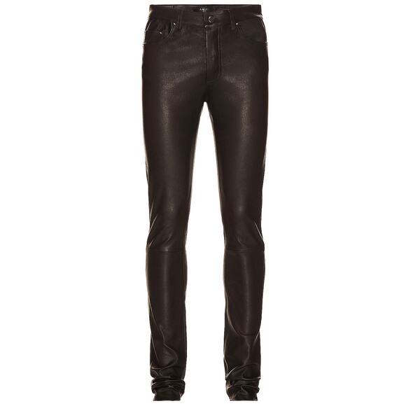 Amiri 5 Pocket Black Leather Pant Size IT 52 / US 36 - NWT - Picture 1 of 7